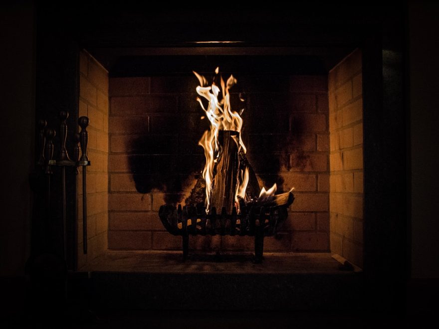long exposure photography of fireplace